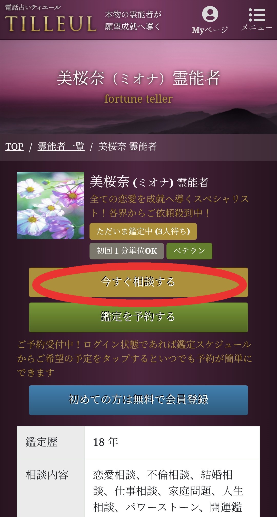 電話占いティユール鑑定の流れ4