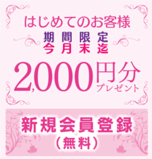 新規登録で2000円分初回無料