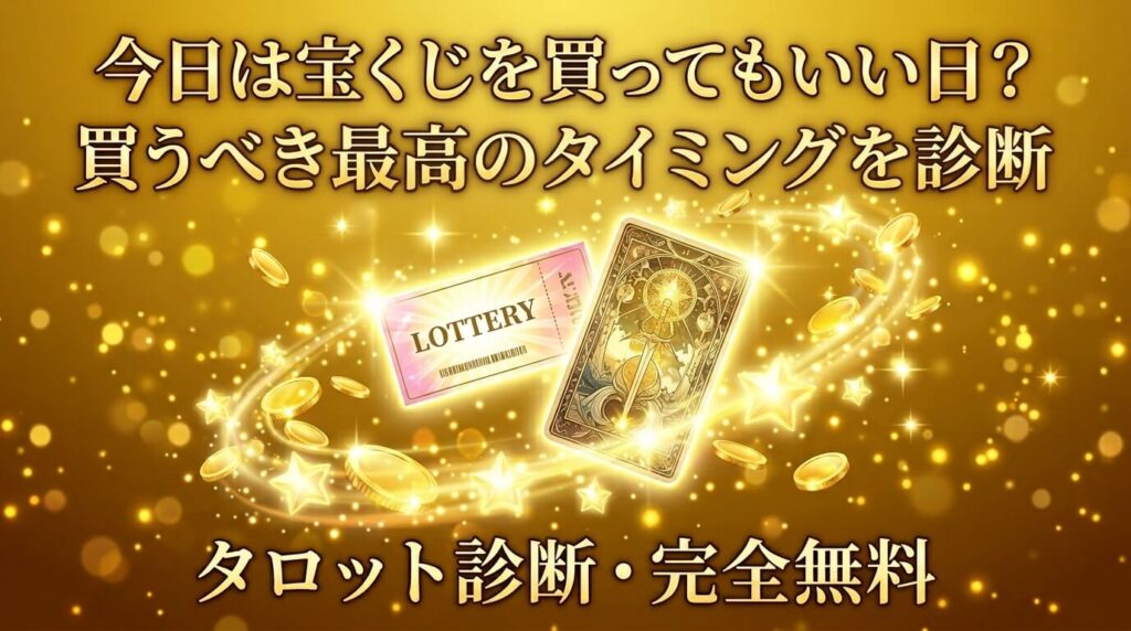 今日宝くじを買っていい？金運タロットで買うべきタイミングを診断【完全無料】